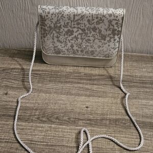 Silver Sparkly Evening Bag, Clutch, Bag, Purse, Rare Find